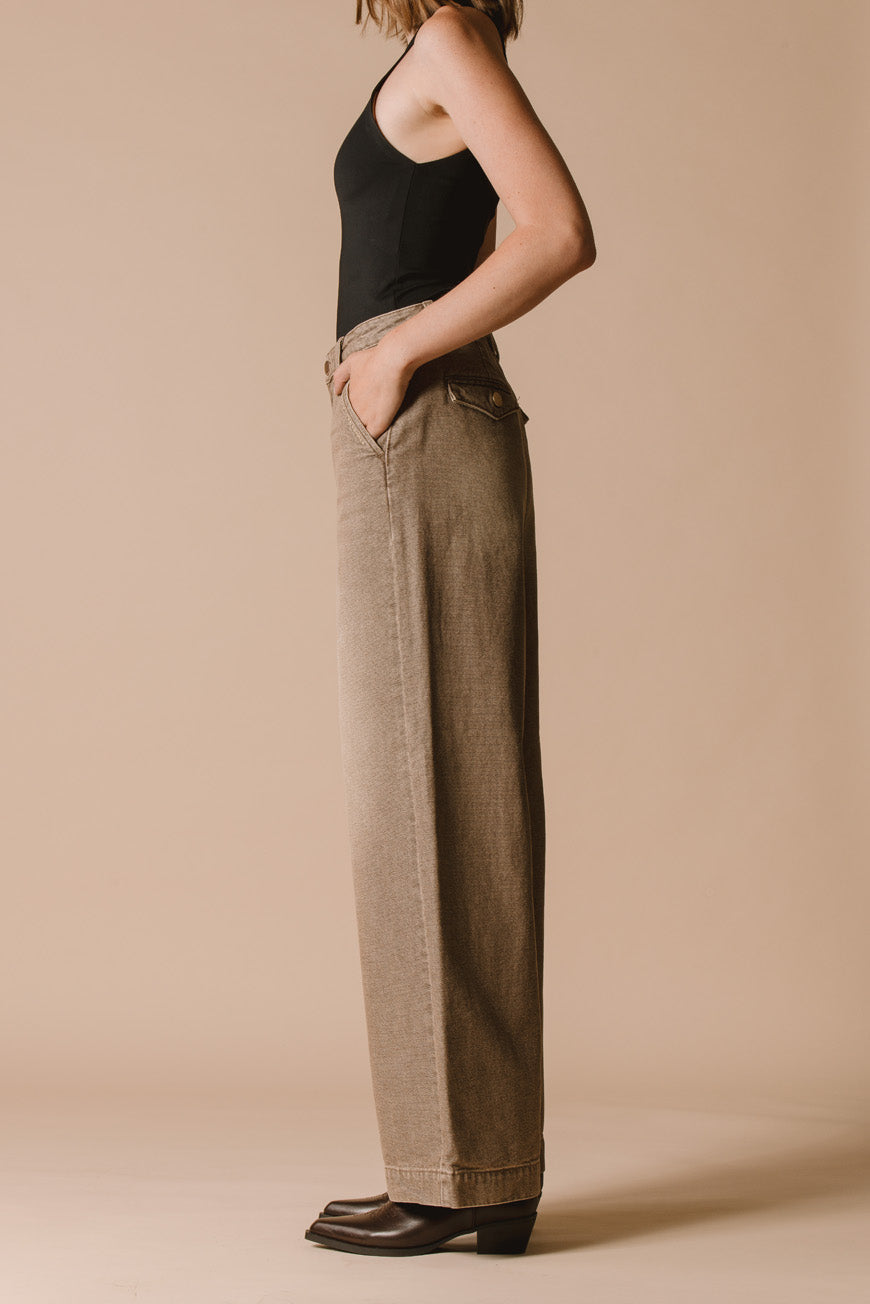 PANTALON BOOTCUT CROPPED INDIANA
