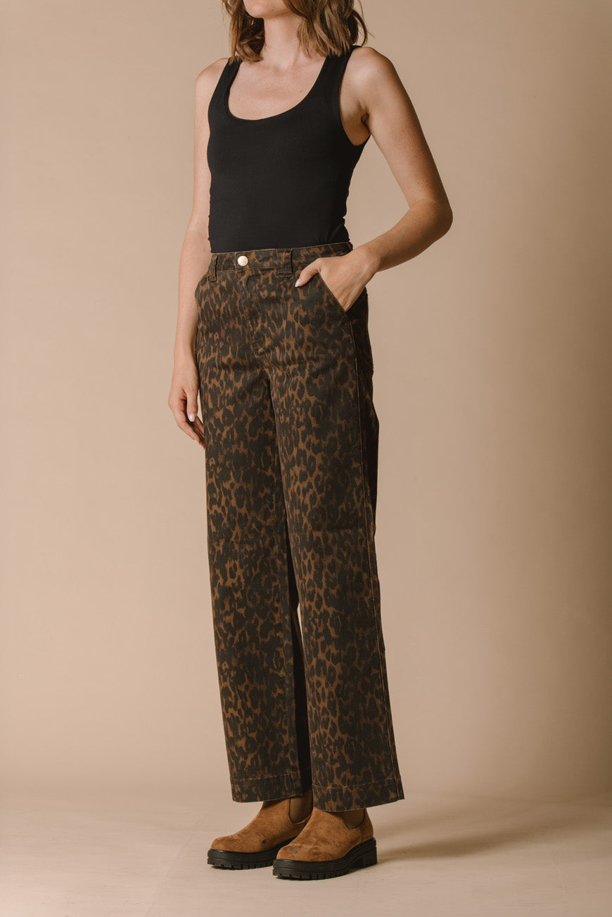 PANTALON ISORE PRINT LEOPARD