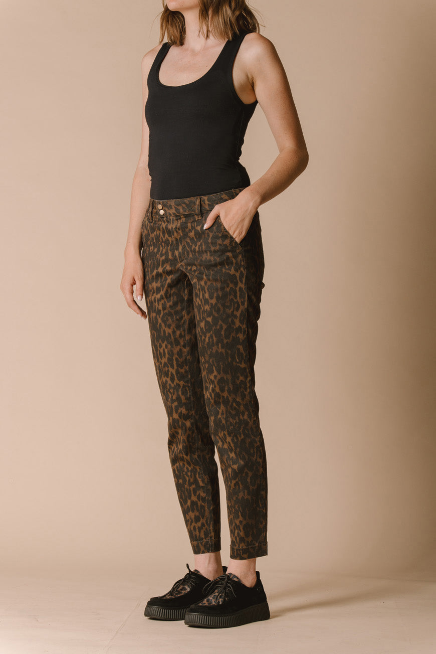PANTALON NAOMIE PRINT LEOPARD