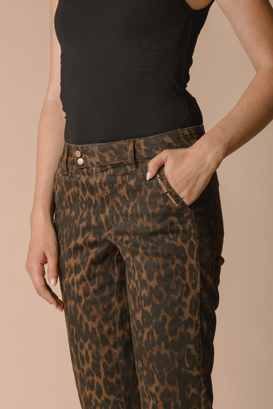 PANTALON NAOMIE PRINT LEOPARD