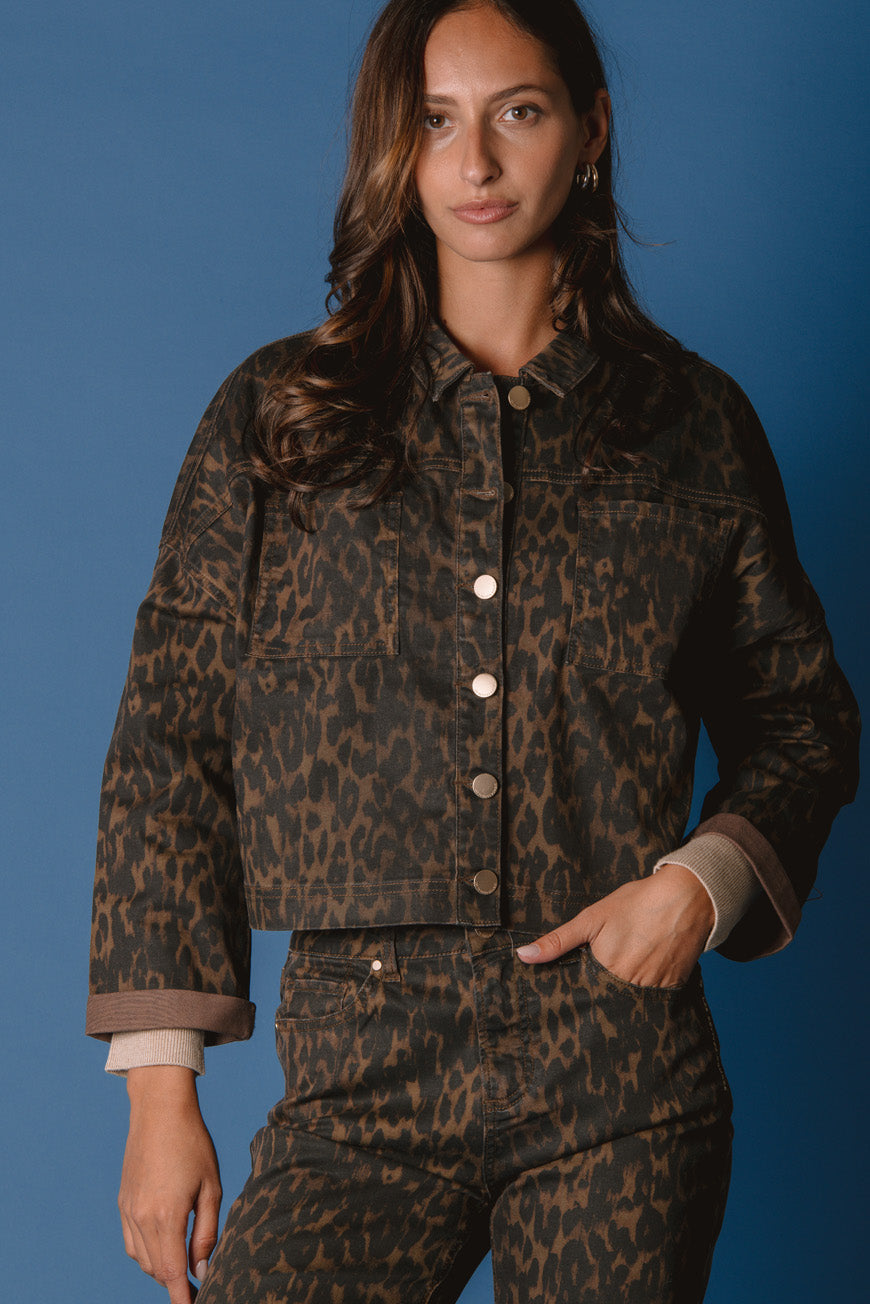 VESTE PAMELA PRINT LEOPARD