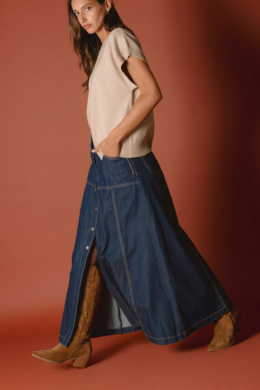 PANTALON BOOTCUT CROPPED INDIANA