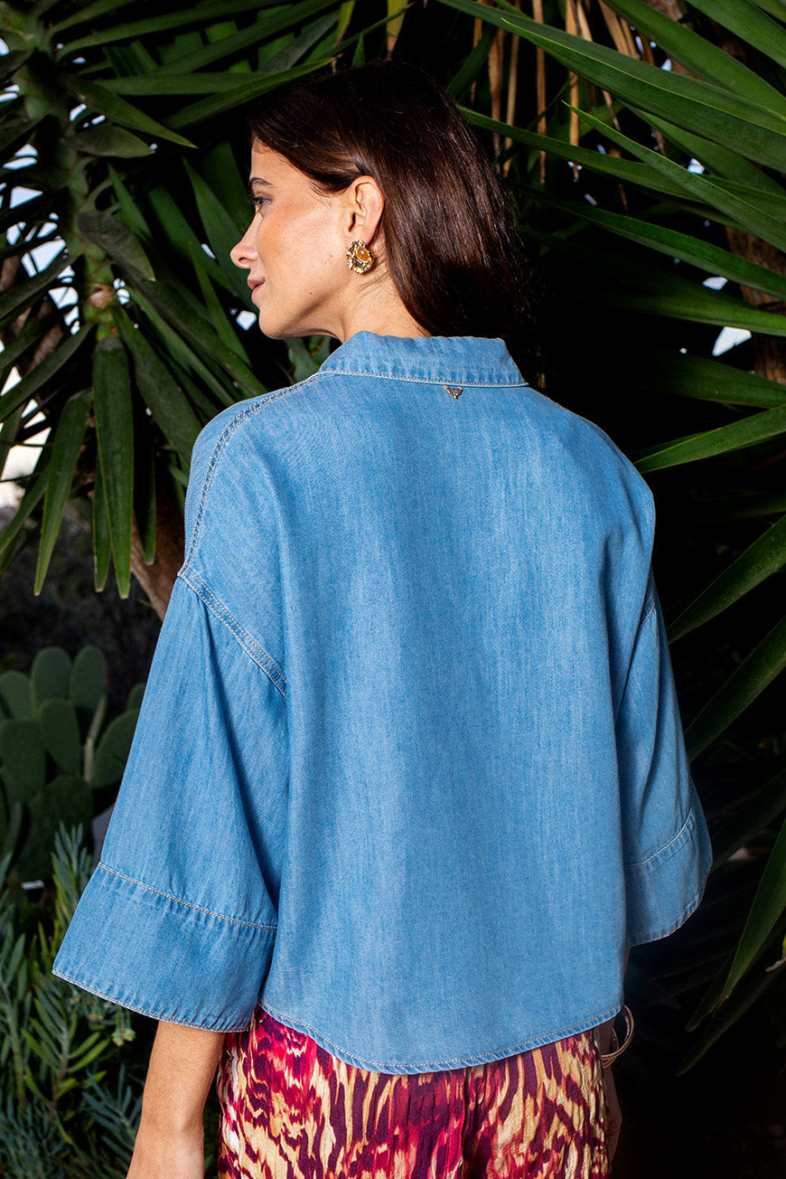 CHEMISE EN JEAN NAINA LIGHT BLUE