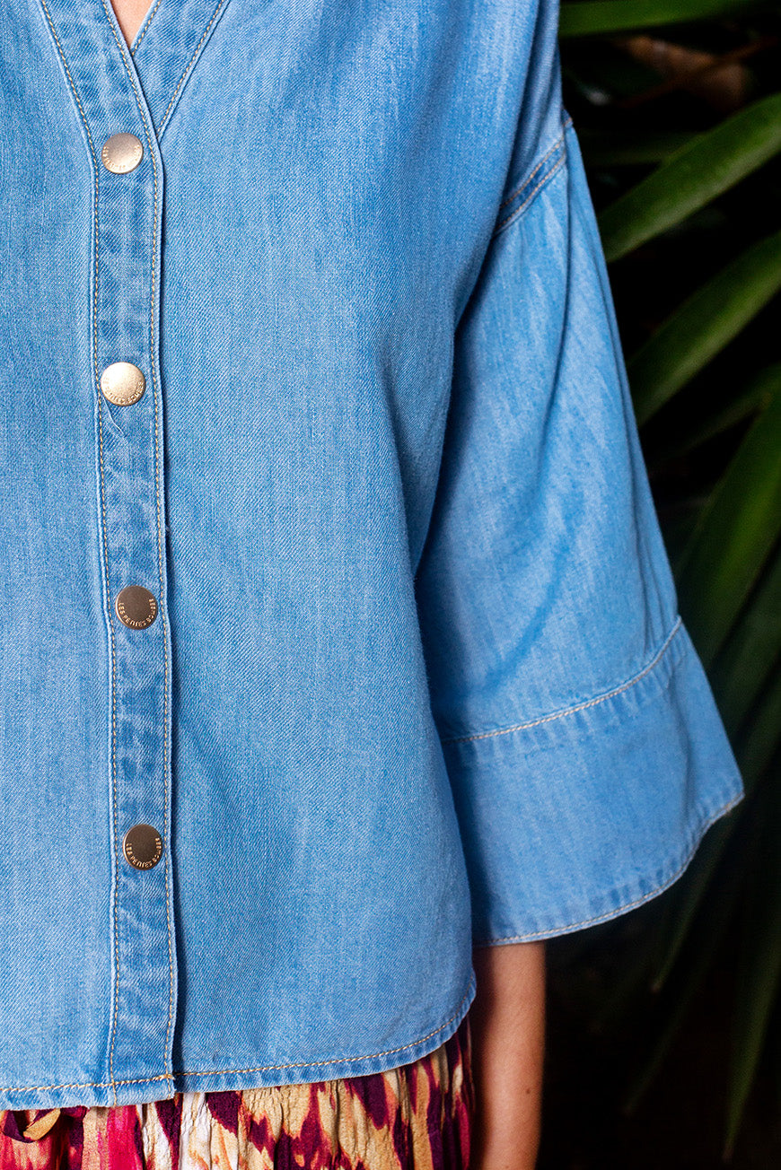 CHEMISE EN JEAN NAINA LIGHT BLUE