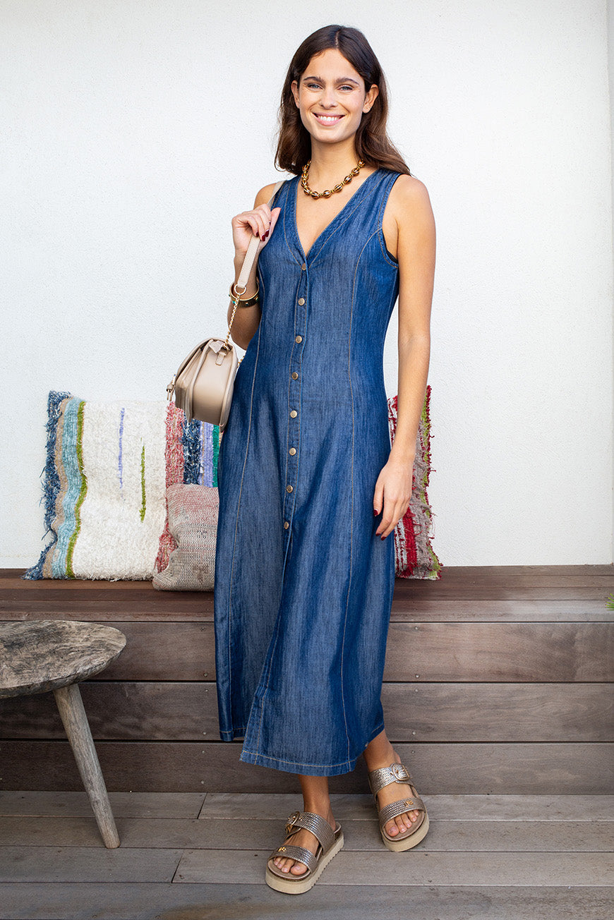 ROBE EN JEAN NADEGE BRUT