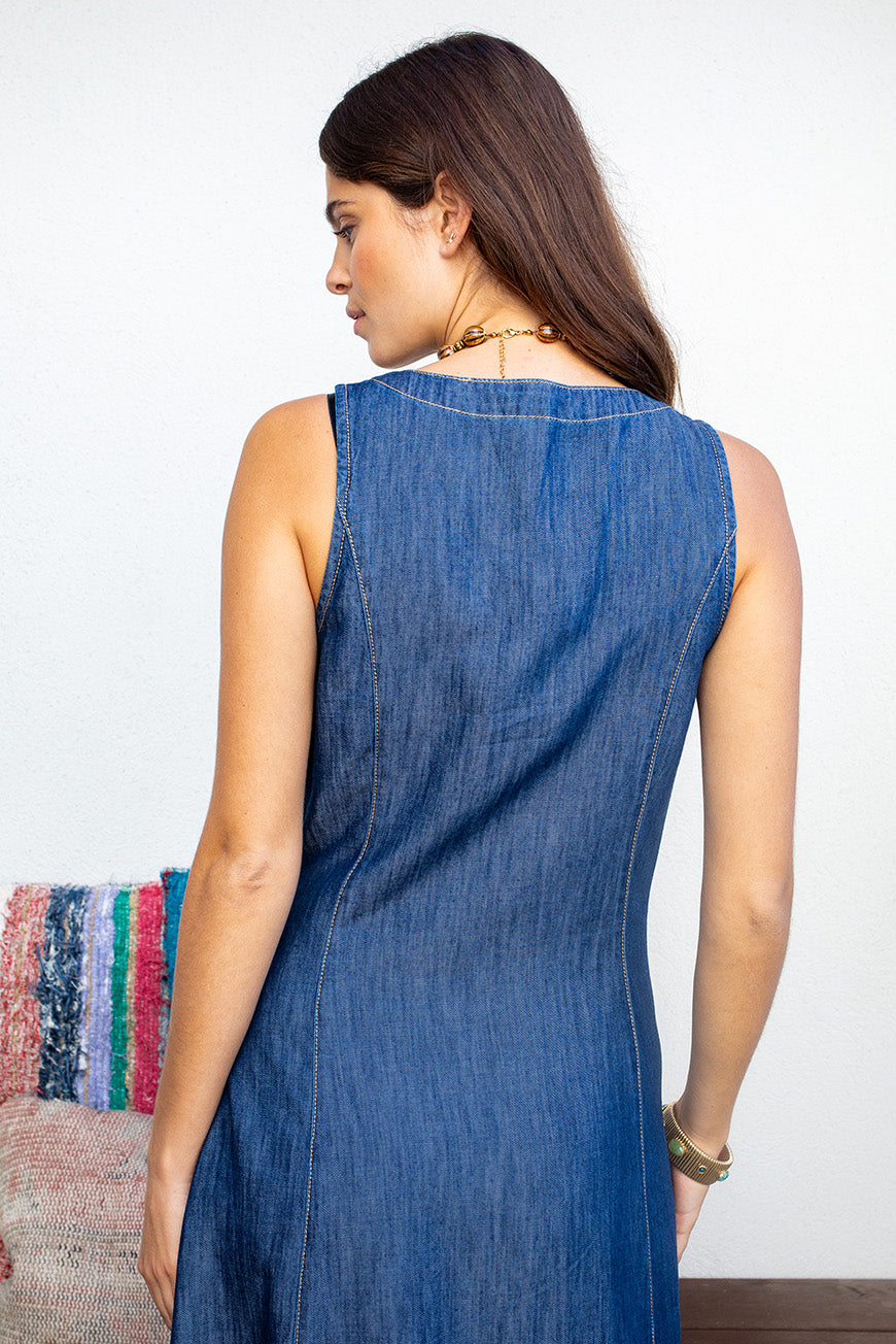 ROBE EN JEAN NADEGE BRUT