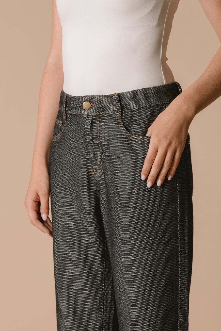 PANTALON BOOTCUT CROPPED INDIANA
