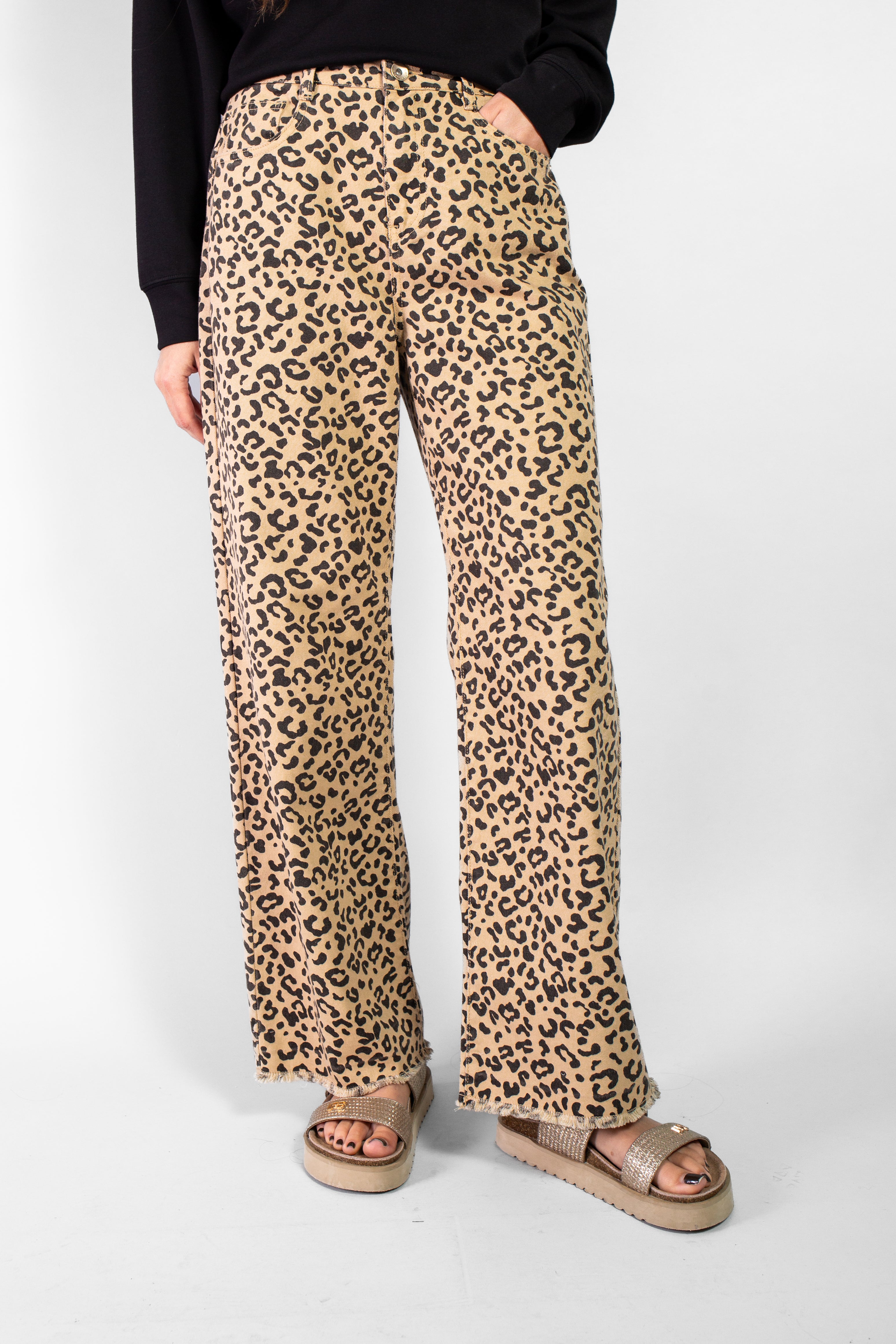 JEAN MANUELLA PRINT LEOPARD