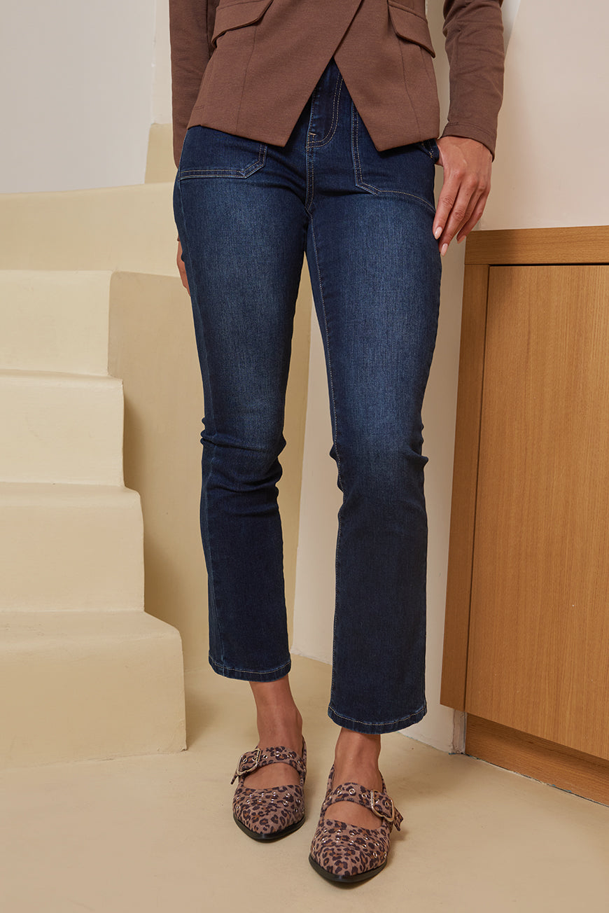 PANTALON BOOTCUT CROPPED INDIANA
