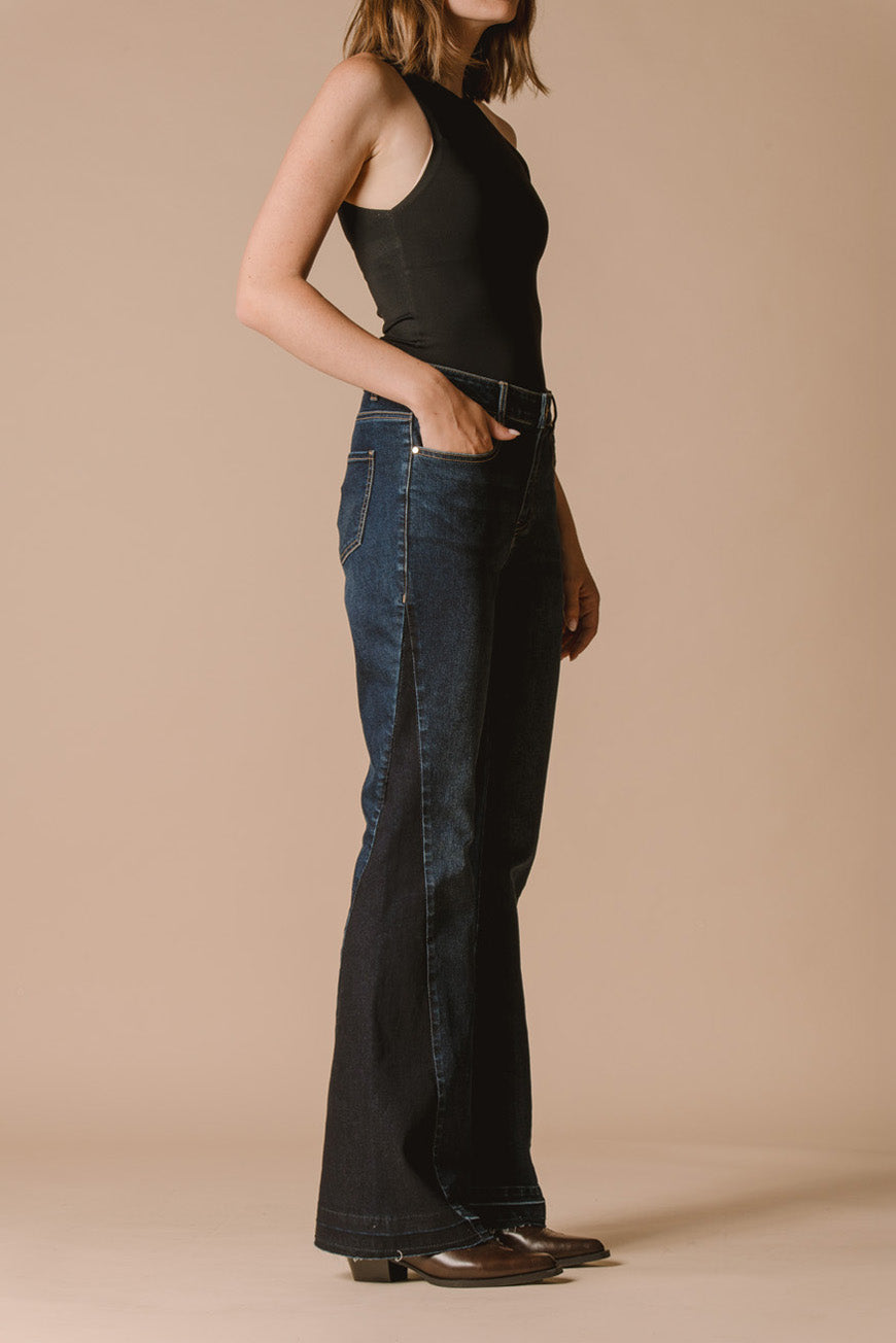 PANTALON PENELOPE DARK BLUE / BRUT