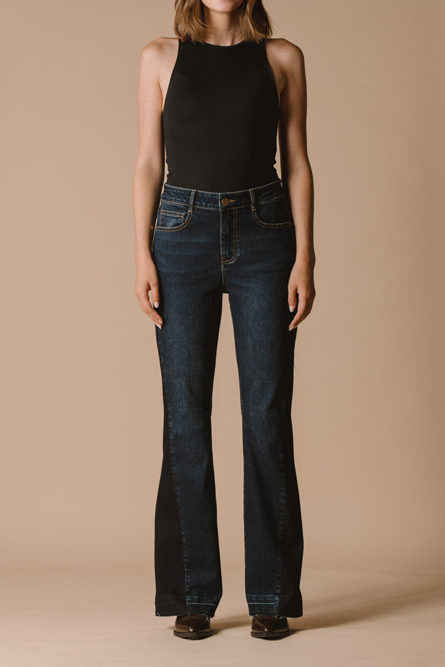 PANTALON PENELOPE DARK BLUE / BRUT