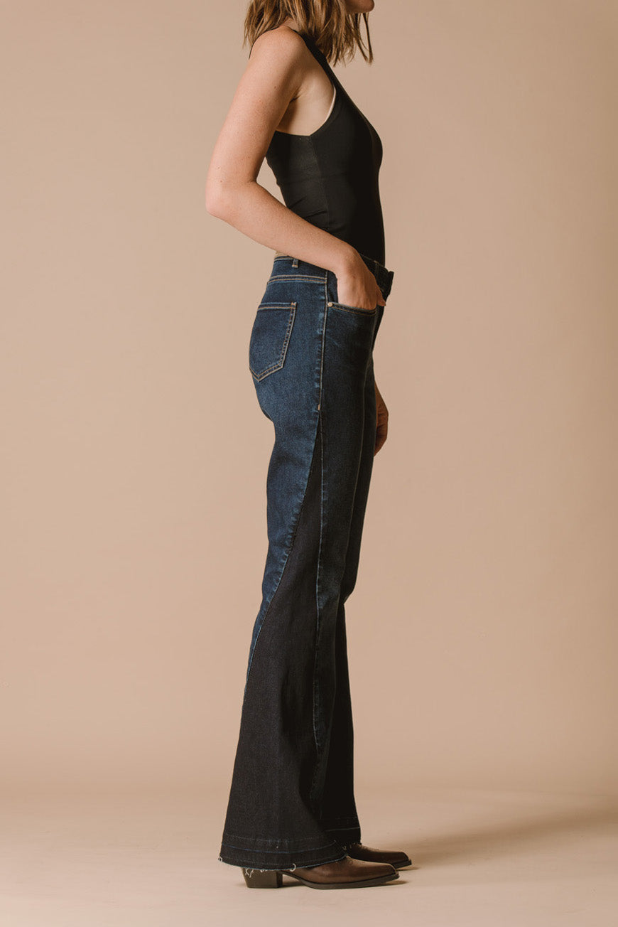 PANTALON PENELOPE DARK BLUE / BRUT
