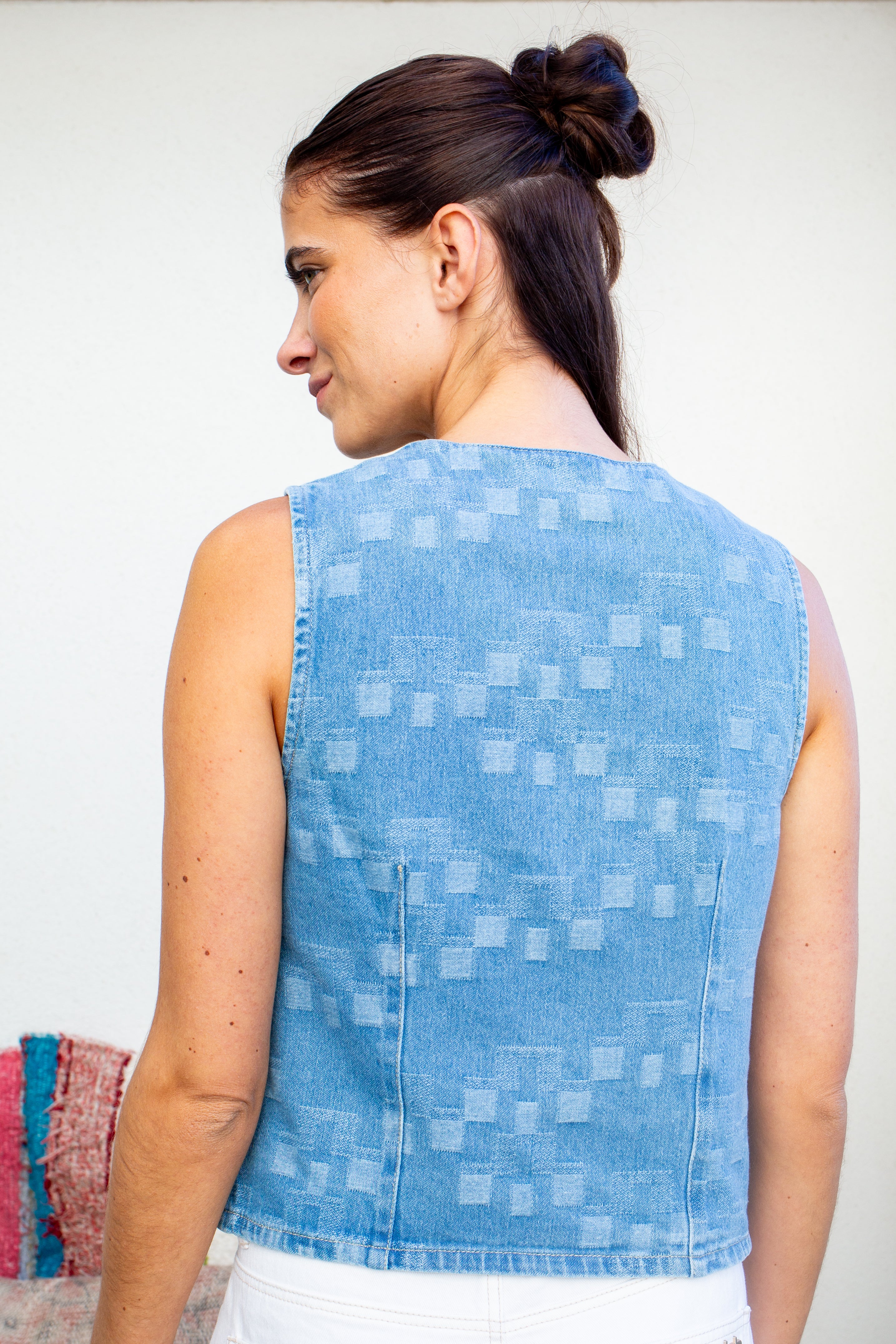 GILET NAFILA BLUE PATCH