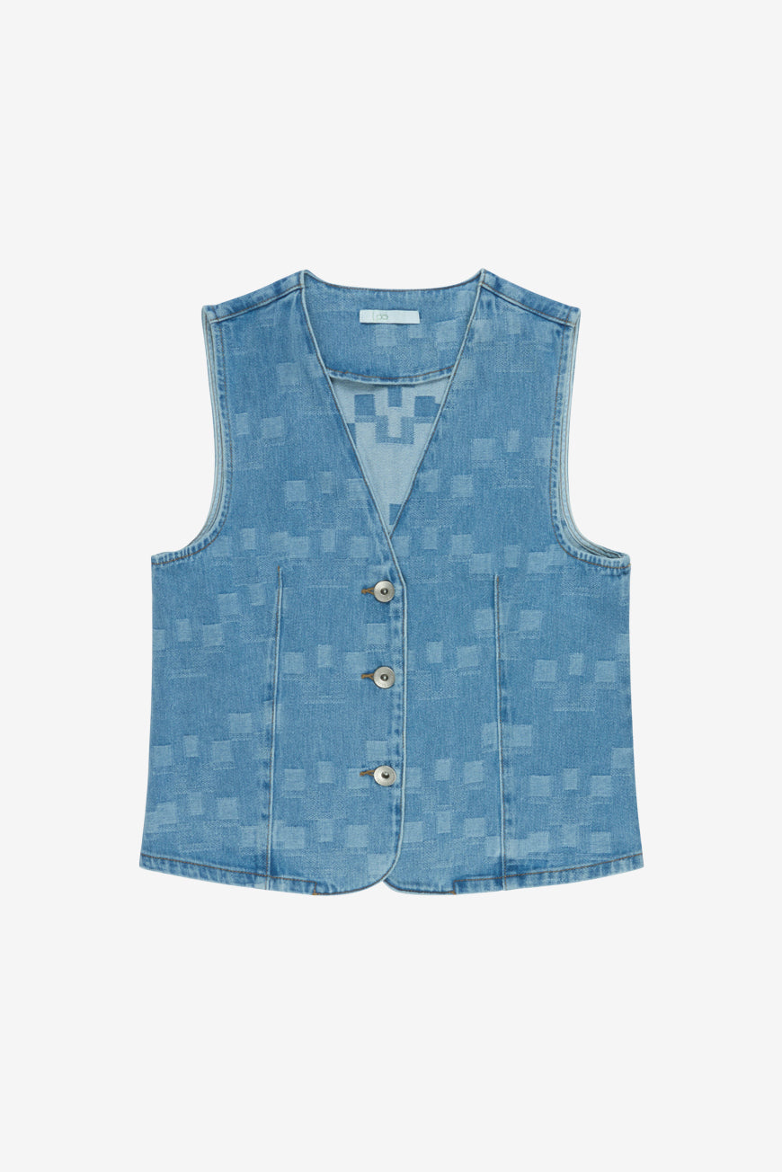 GILET NAFILA BLUE PATCH