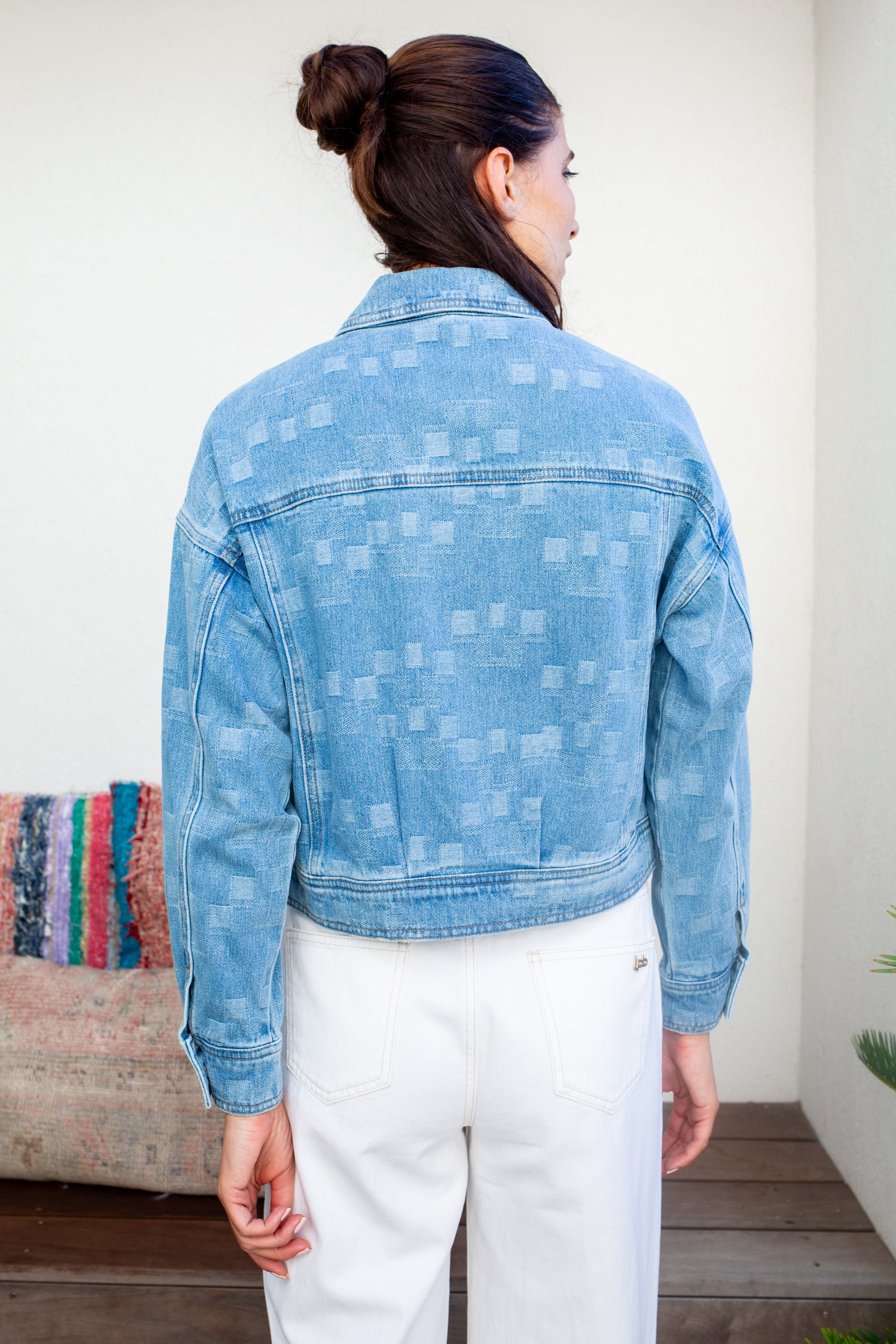 VESTE EN JEAN NOEMIE BLUE PATCH
