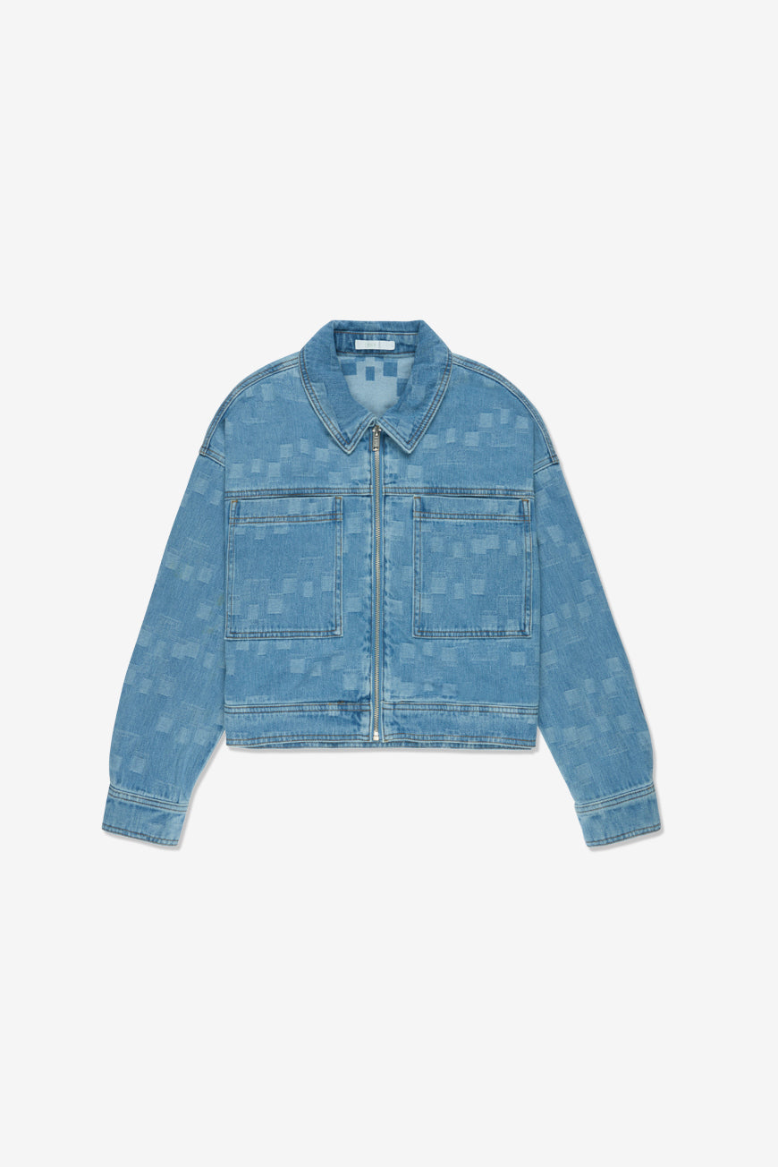 VESTE EN JEAN NOEMIE BLUE PATCH