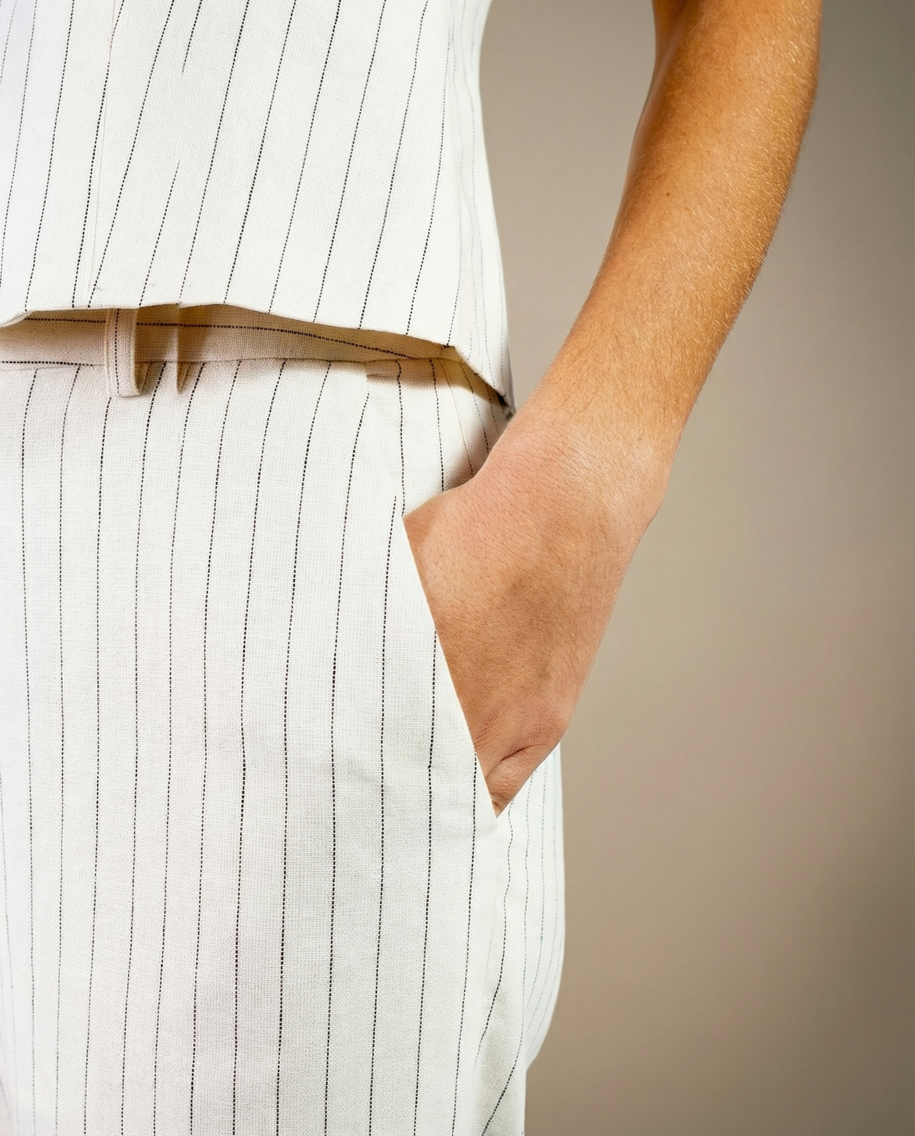 PANTALON GEN NATUREL RAYURES