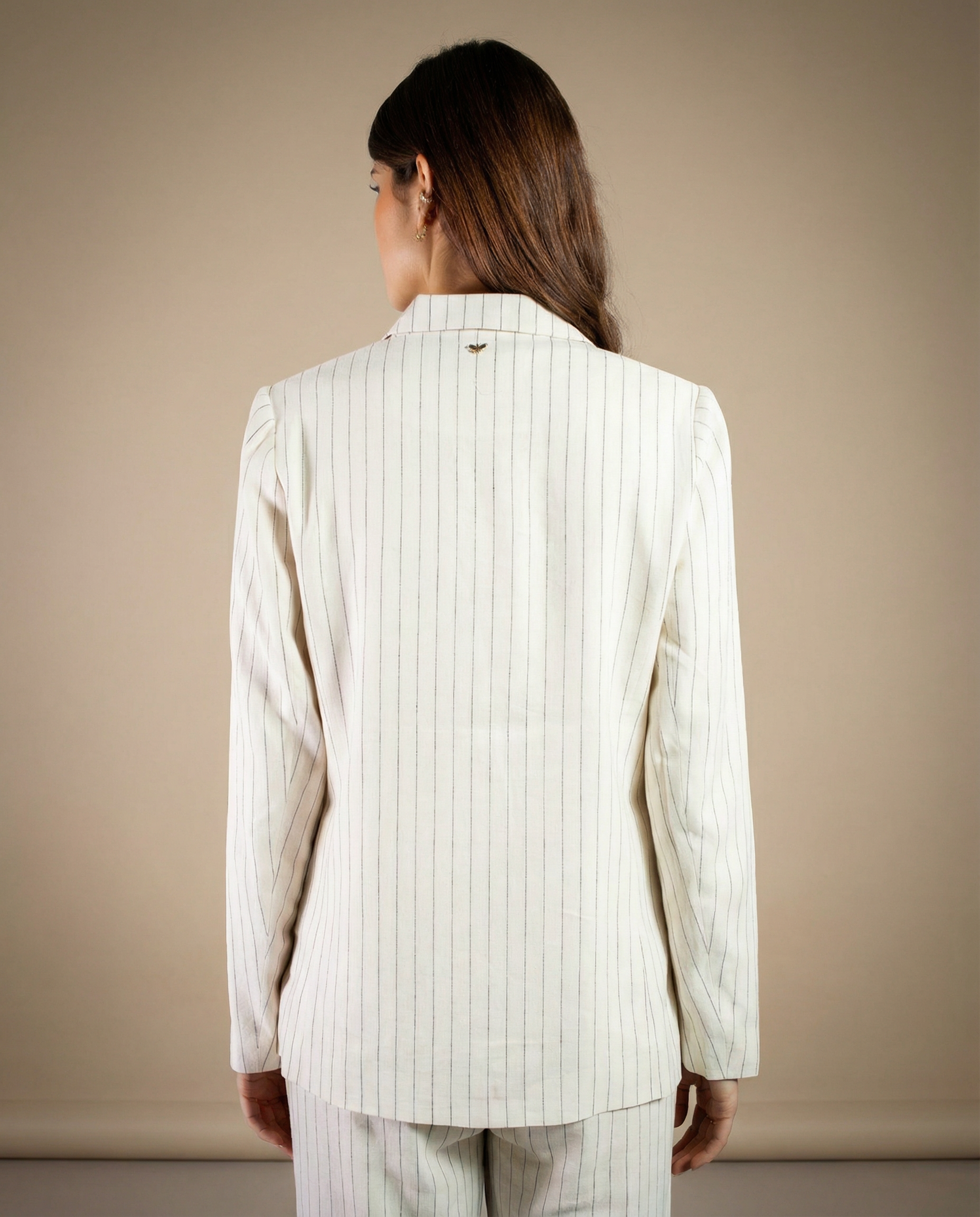 VESTE NASIMA NATUREL RAYURES