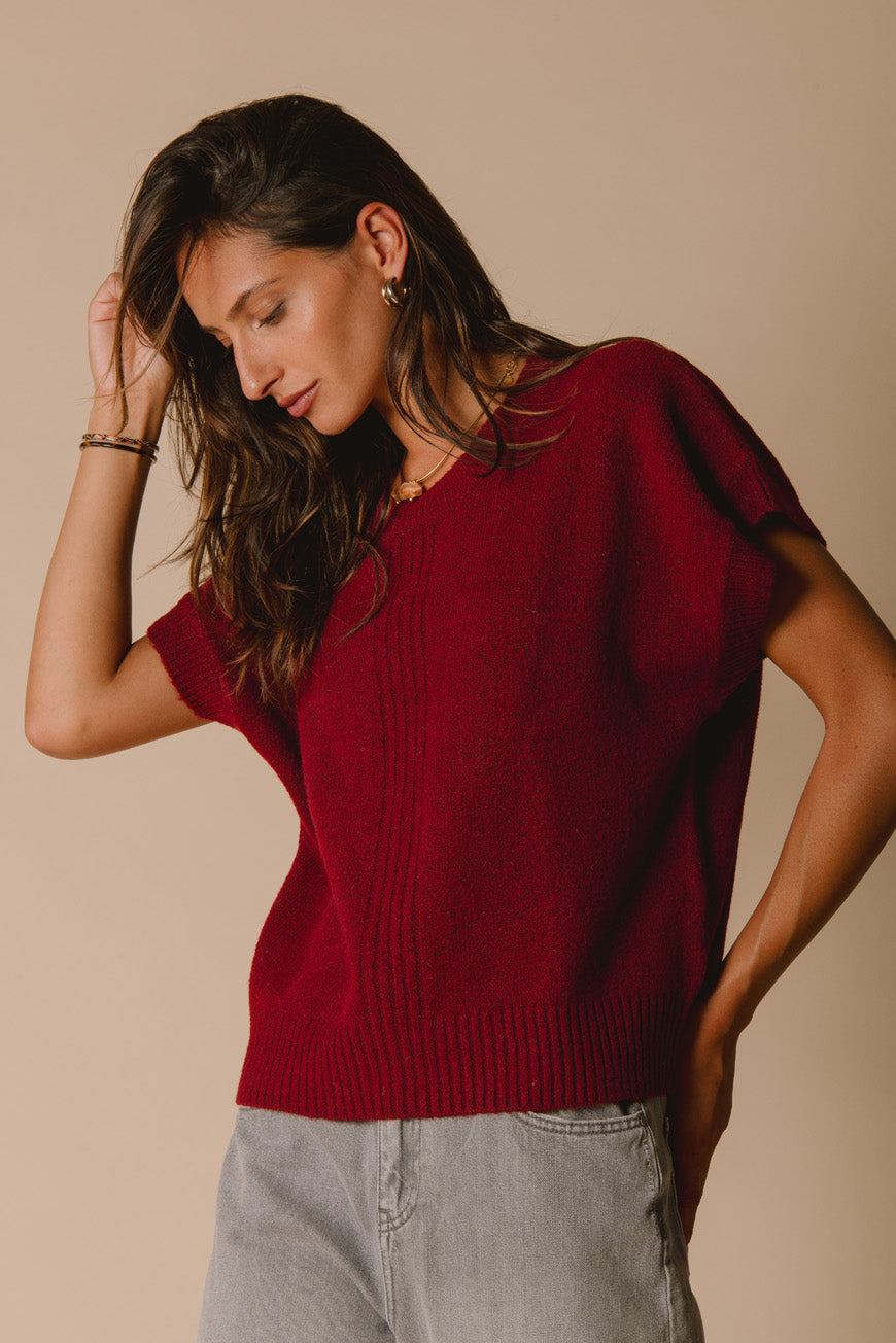 PULL JELILA BORDEAUX