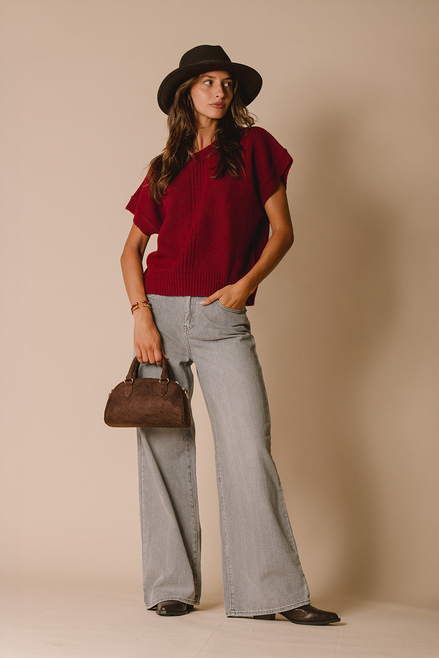PULL JELILA BORDEAUX