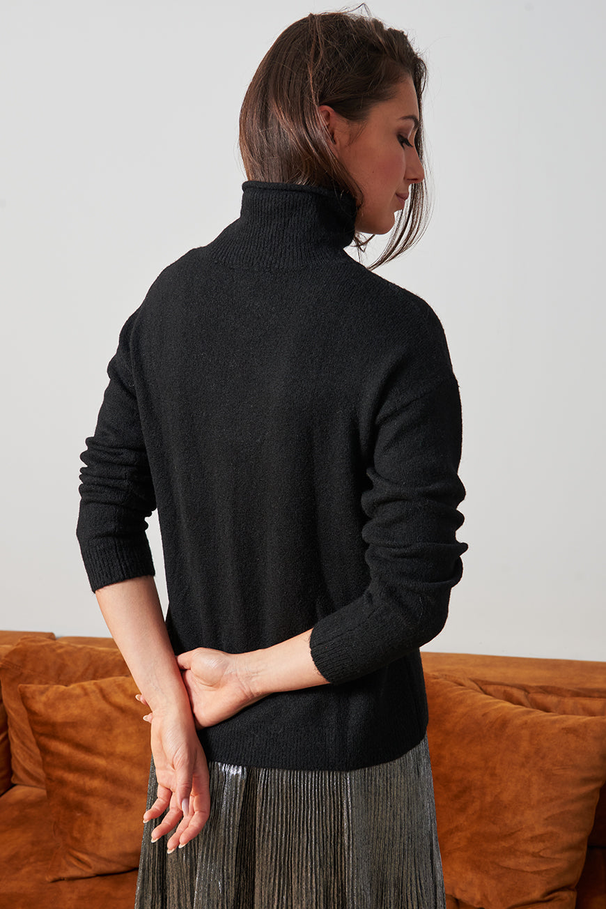Pull Léger En Laine Hemisphere Platinium Collection Noir Taille 40 - Occasion Très Bon état