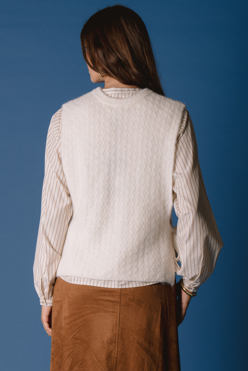 GILET MAURANE BLANC