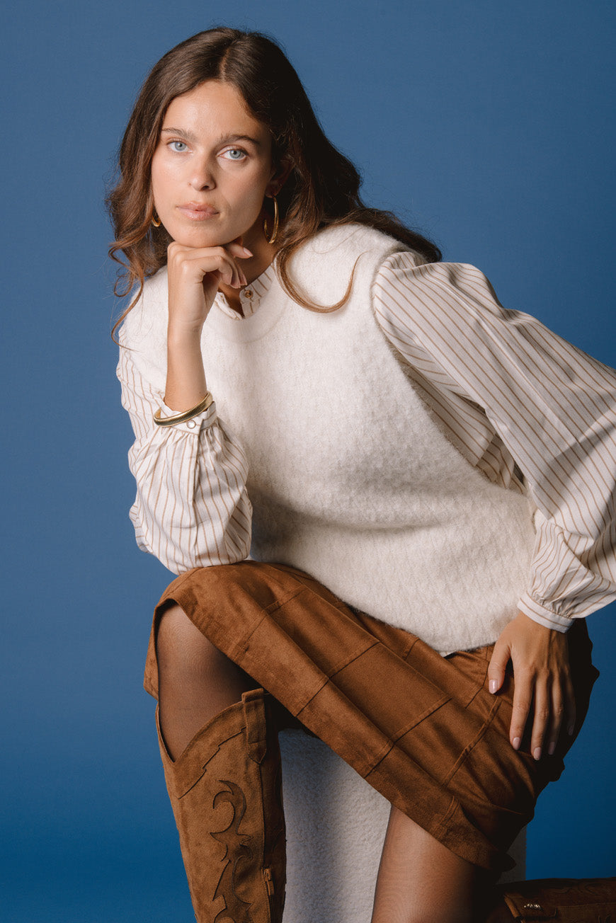 GILET MAURANE BLANC