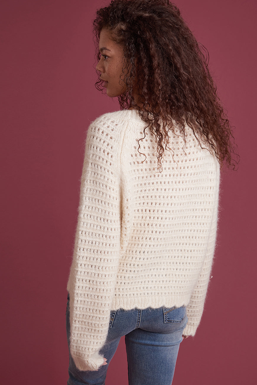 GILET MAILLE AJOUREE MANDDY