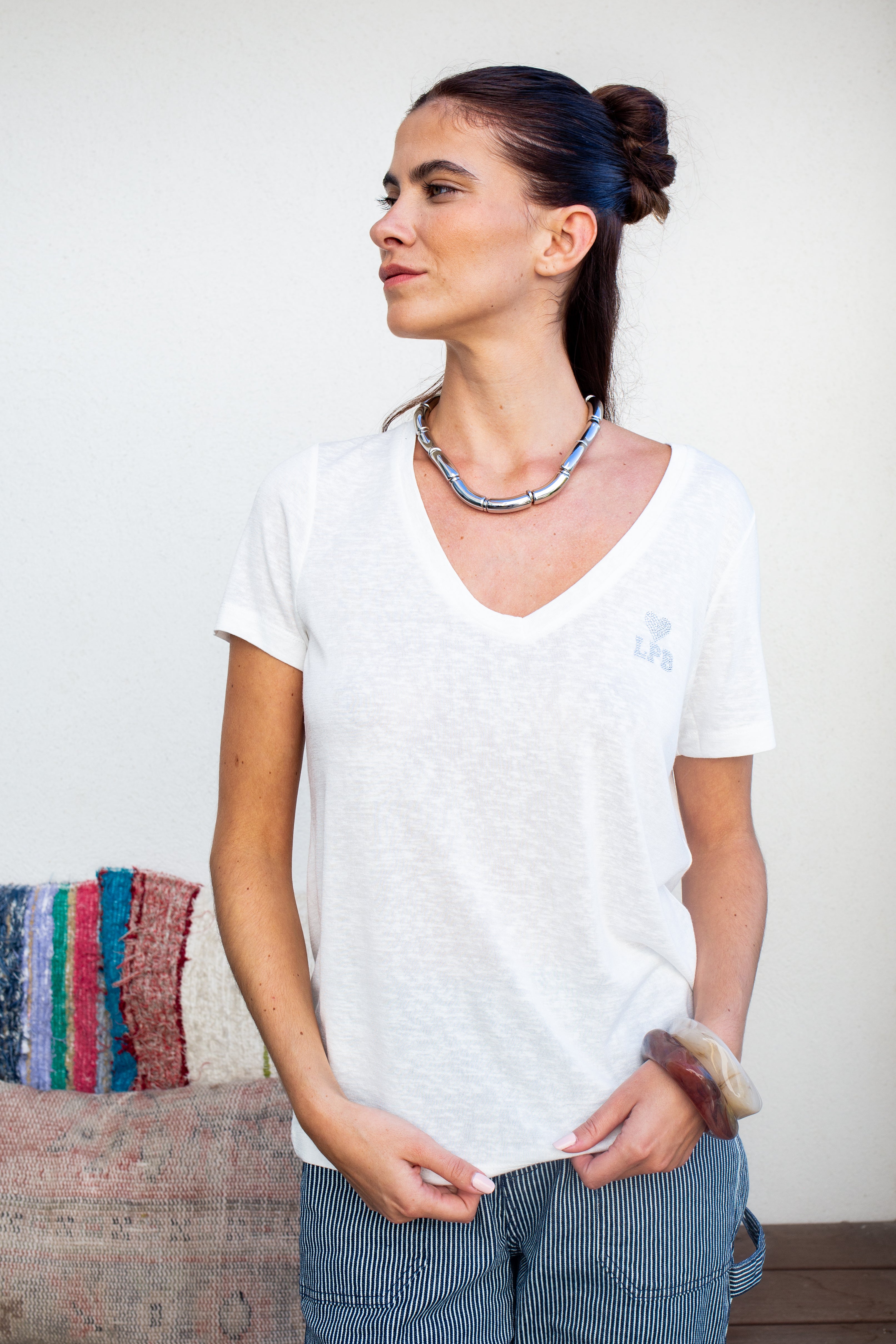 TEE SHIRT BRUNILDE BLANC