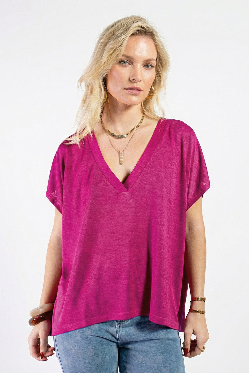 TEE SHIRT NAHILA FUCHSIA