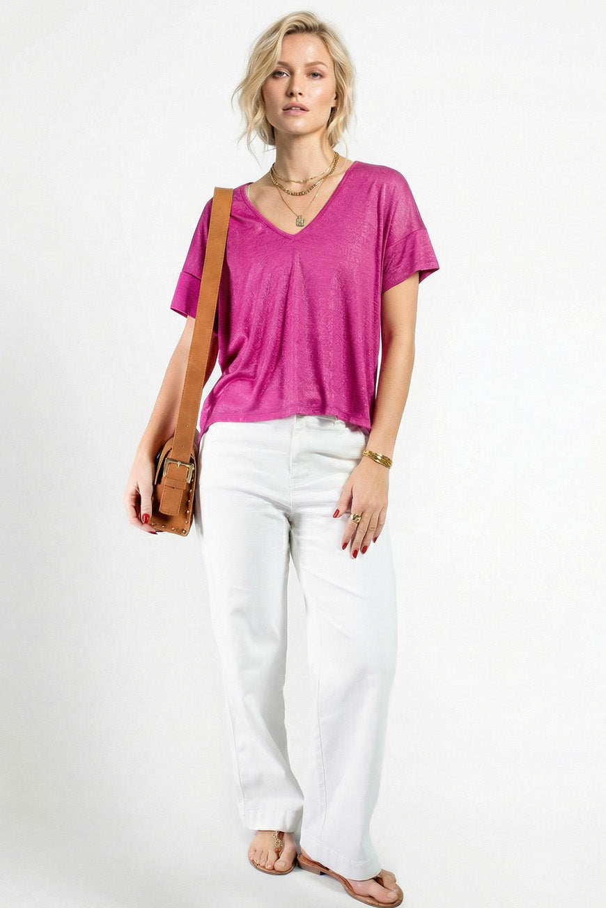 TEE SHIRT NALINE FUCHSIA