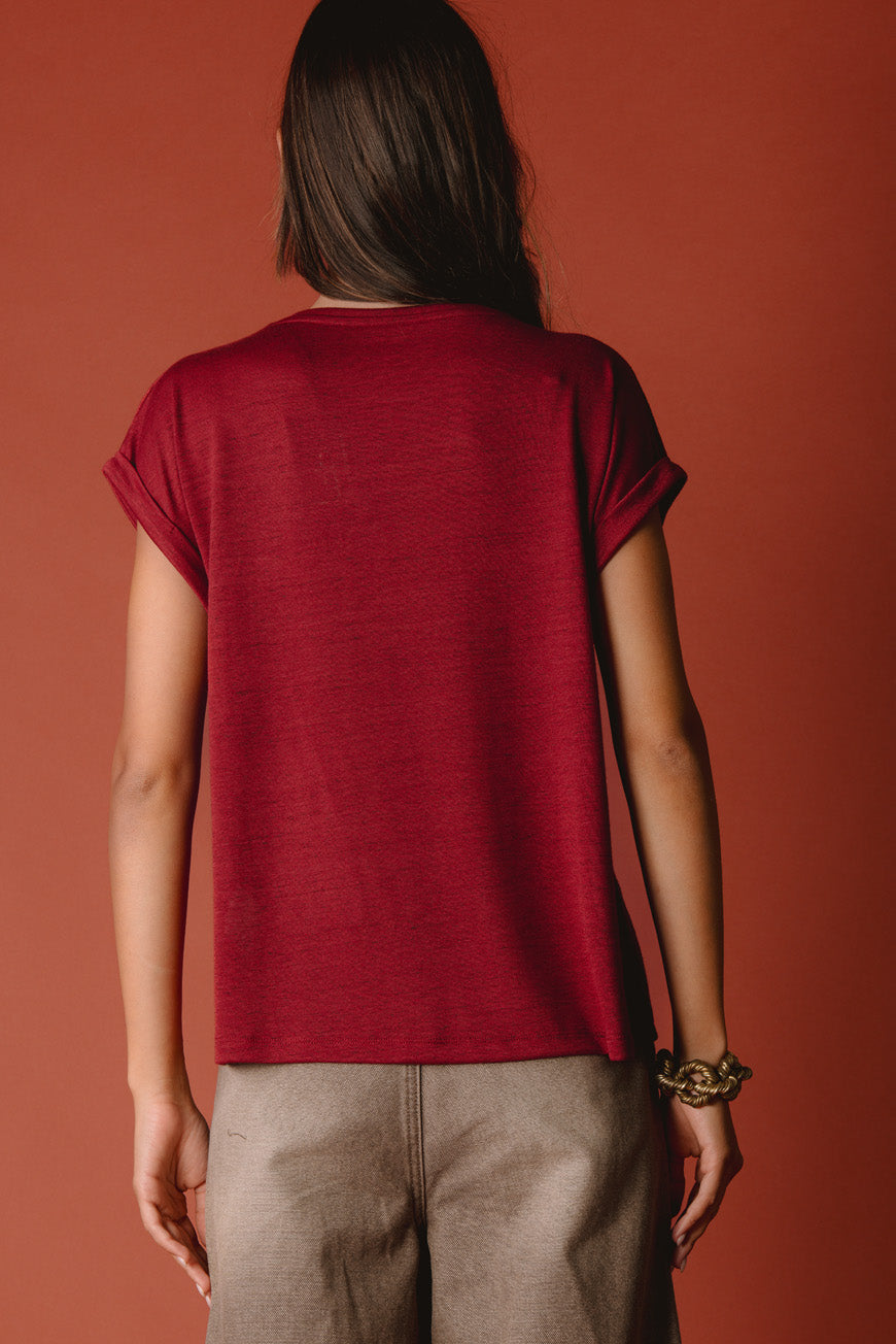 TEE SHIRT NOUMEA BORDEAUX