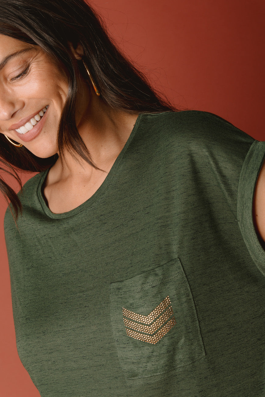 TEE SHIRT NOUMEA KAKI