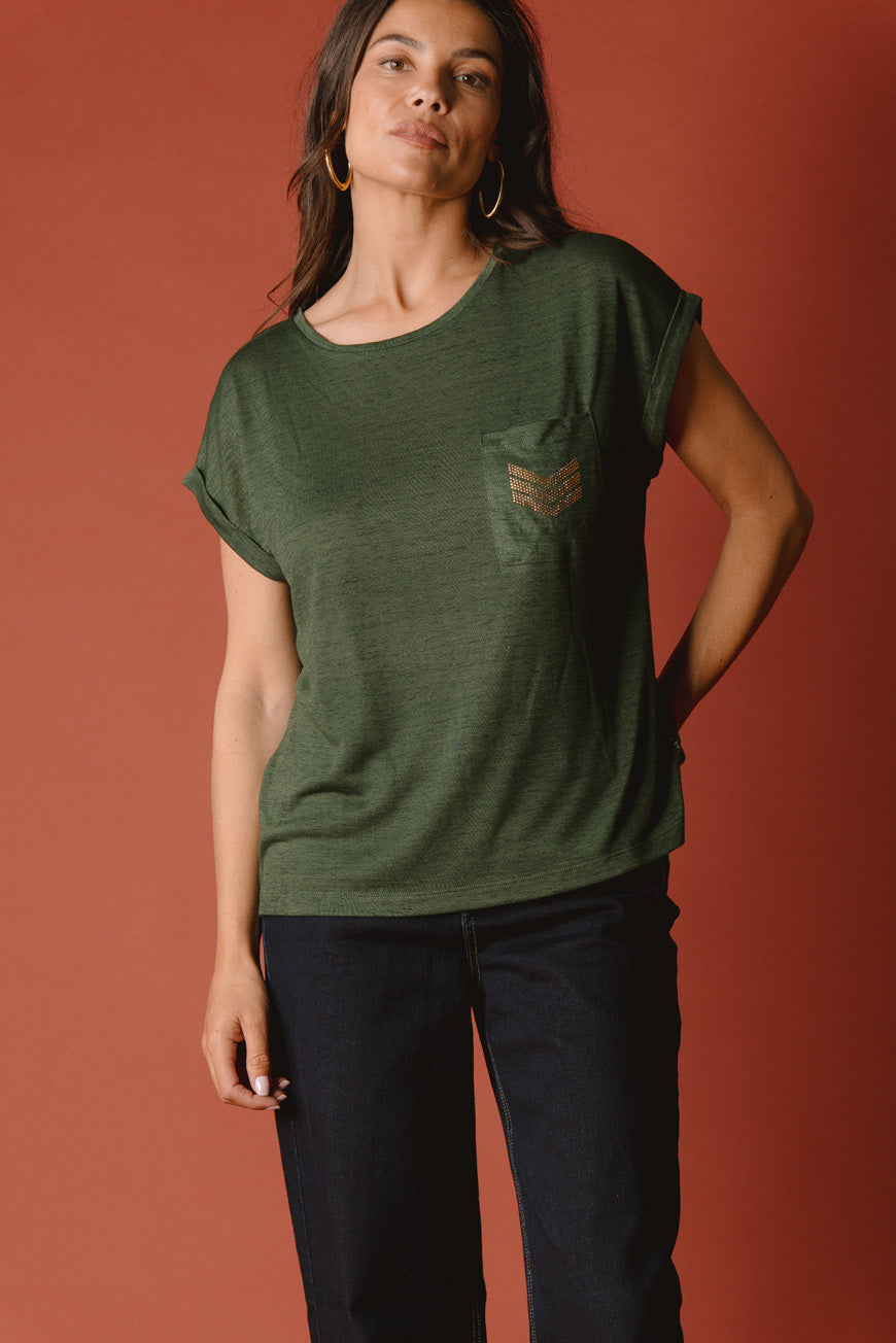 TEE SHIRT NOUMEA KAKI