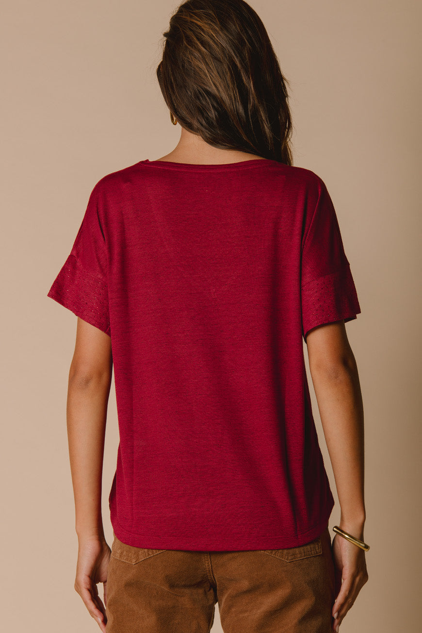 TEE SHIRT NALINE BORDEAUX