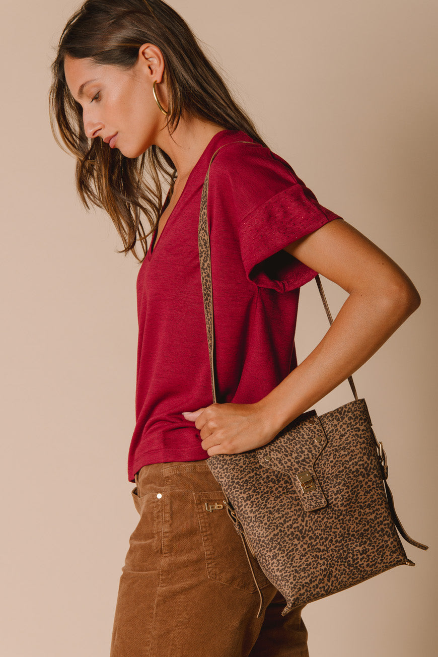 TEE SHIRT NALINE BORDEAUX