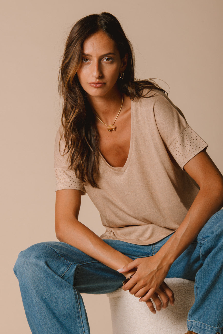 TEE SHIRT NALINE TAUPE