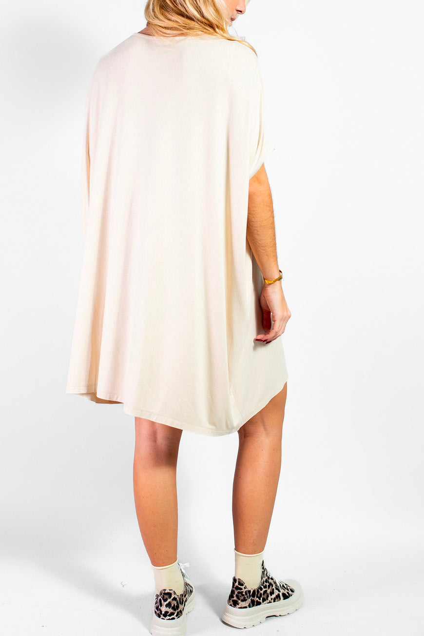 ROBE LILANDRA BEIGE FOIL