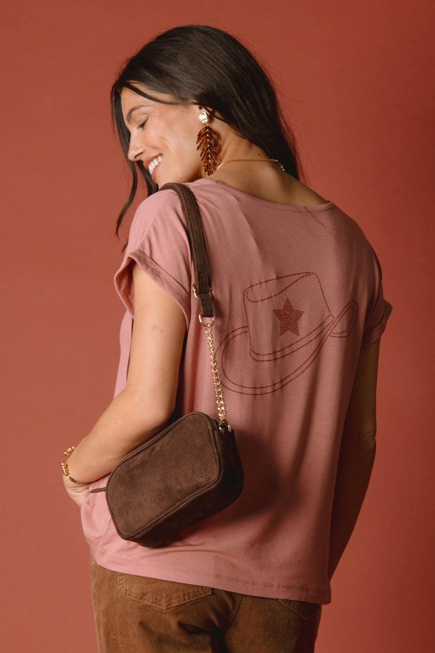 TEE SHIRT DERNA ROSE