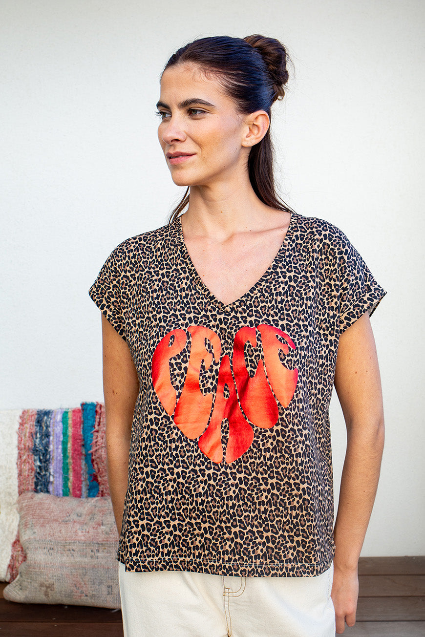 TEE SHIRT DERNA PRINT LEOPARD