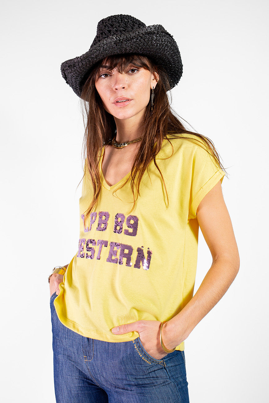 TEE SHIRT DERNA JAUNE
