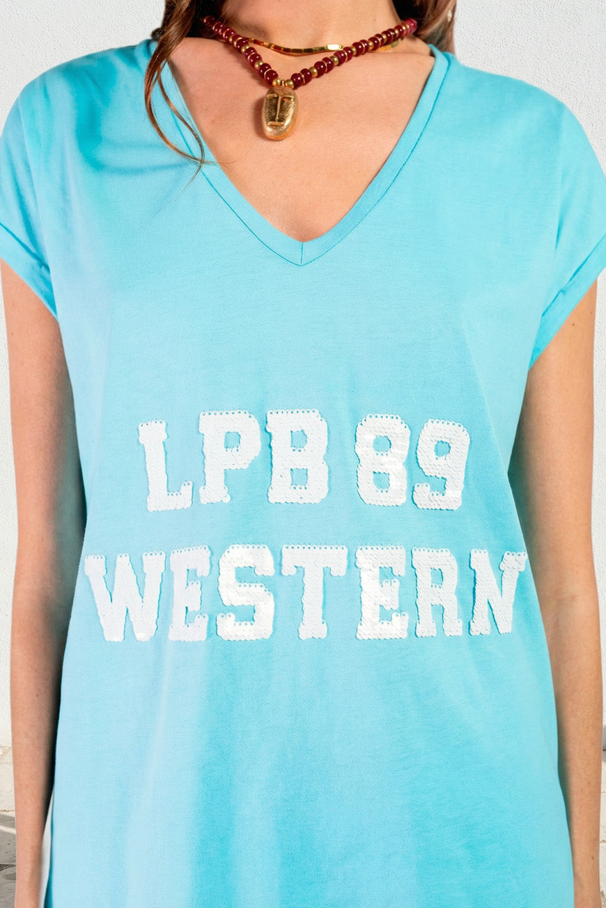 TEE SHIRT DERNA TURQUOISE