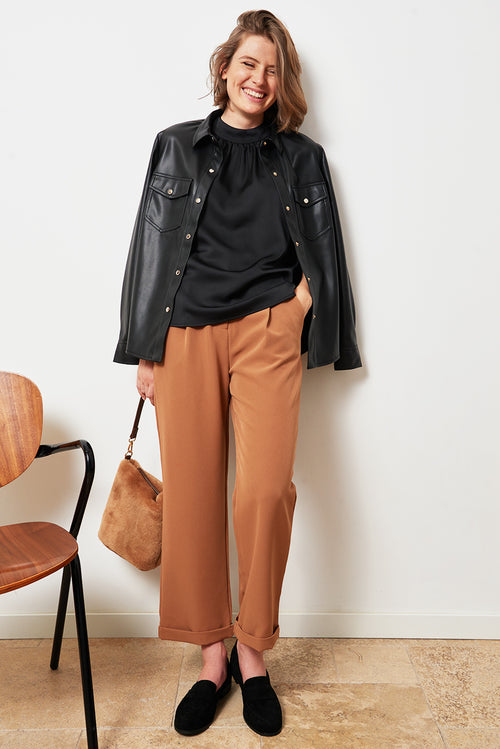 Pantalon Femme LES PETITES BOMBES Taille 40 - Beige, Viscose/polyester, Style Capri, Occasion Très Bon état