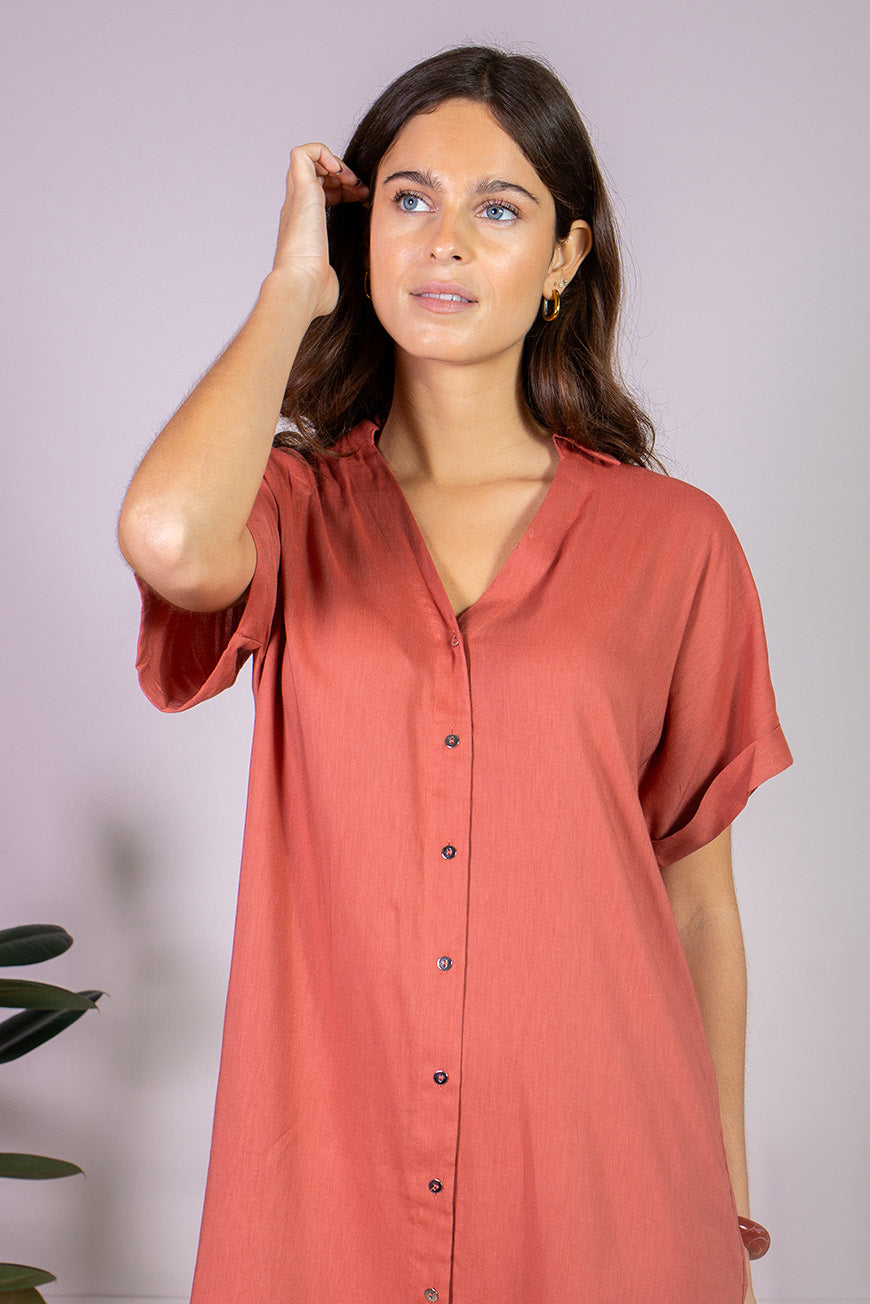 ROBE NASTASIA TERRACOTTA