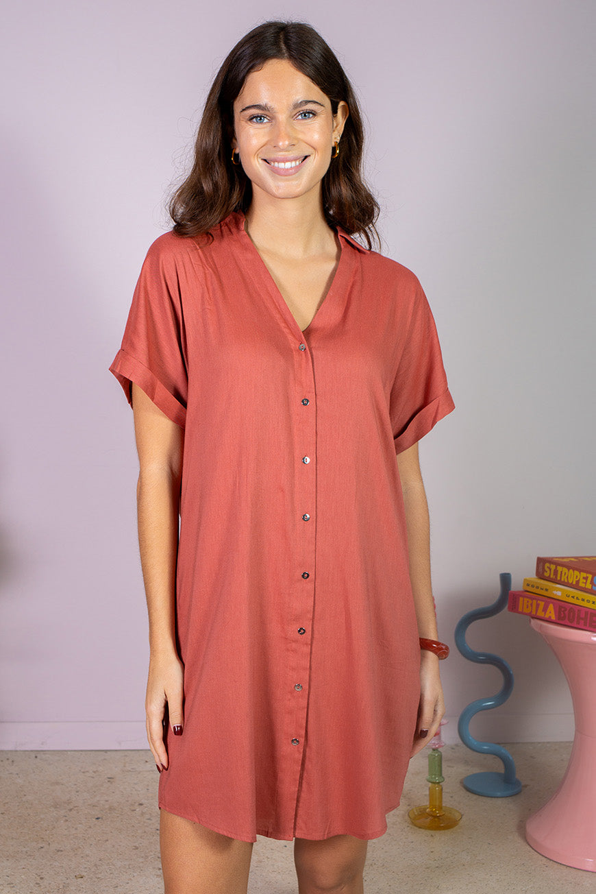 ROBE NASTASIA TERRACOTTA