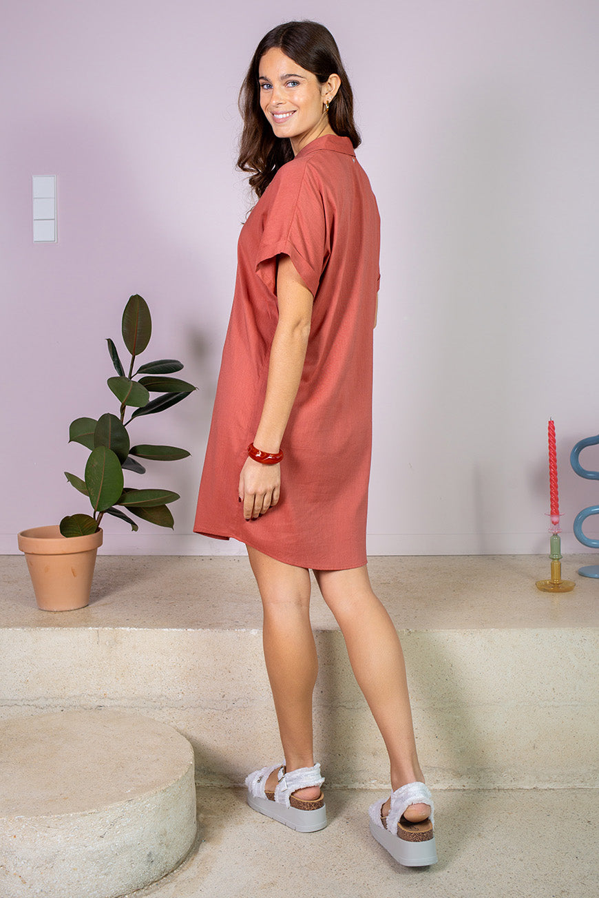 ROBE NASTASIA TERRACOTTA