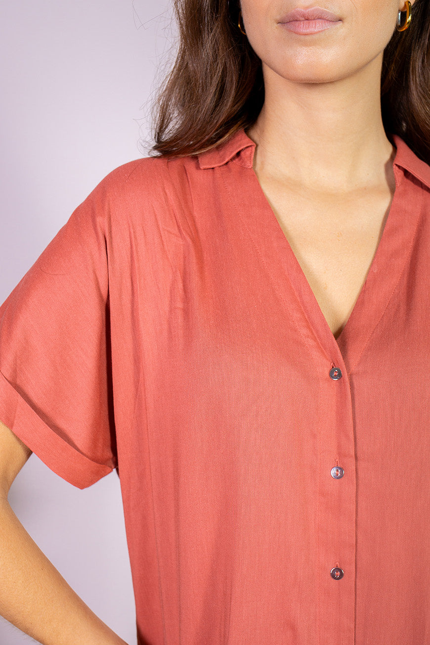 ROBE NASTASIA TERRACOTTA