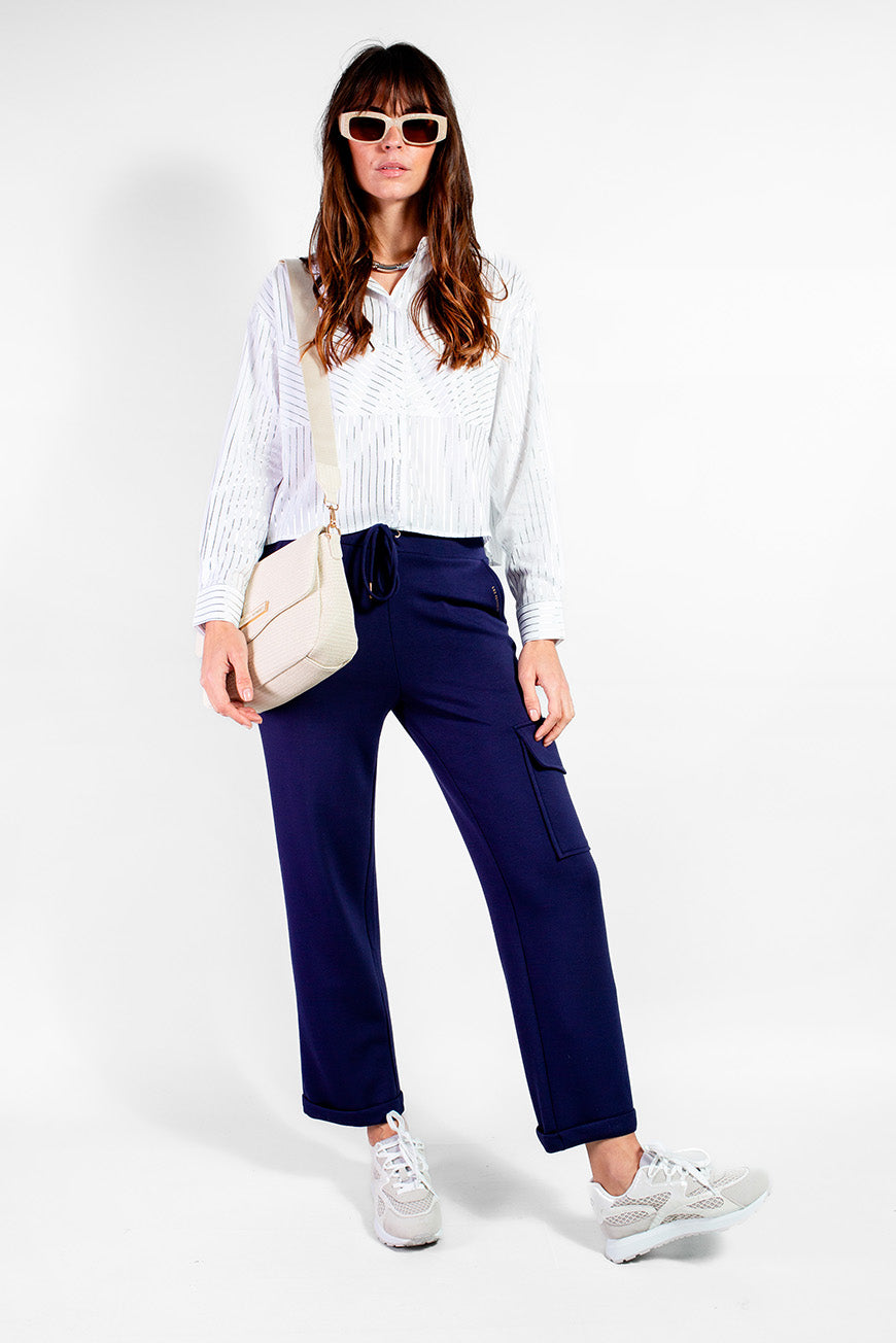 CHEMISE NAEVA RAYURES ARGENT