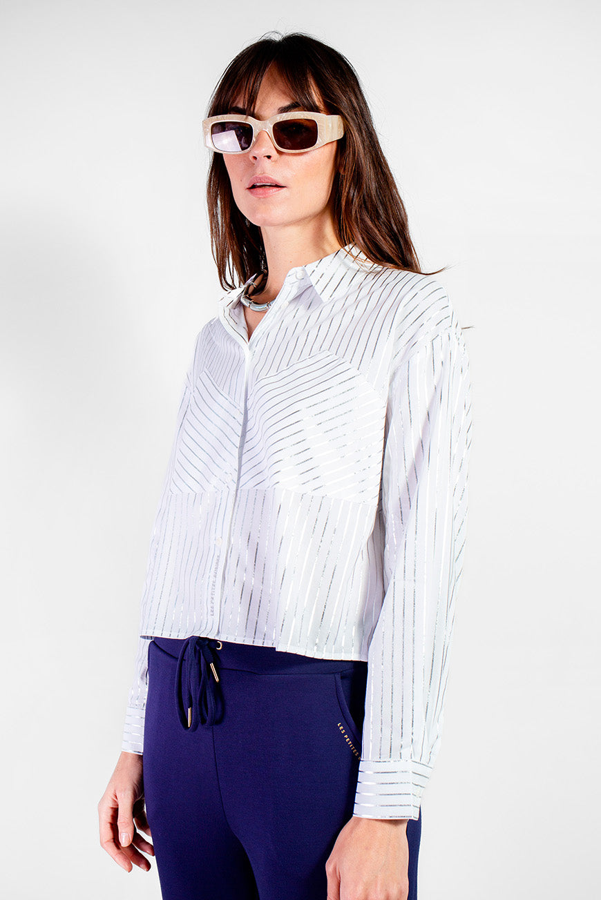 CHEMISE NAEVA RAYURES ARGENT