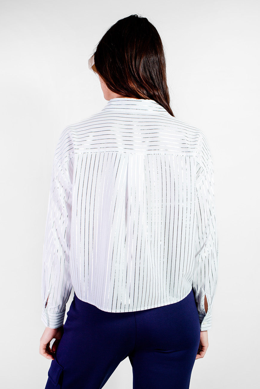 CHEMISE NAEVA RAYURES ARGENT